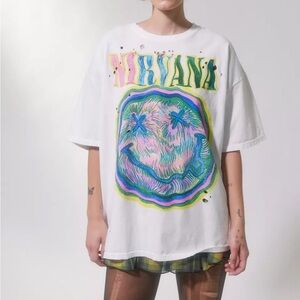 Urban Outfitters Nirvana Distressed T-Shirt Dress